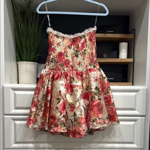 AKIRA KEEP DREAMING WOMANS MINI DRESS XL Dress with Red and Cream Accents - Picture 10 of 17